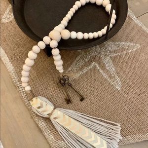 Handmade Farmhouse Rae Dunn Bead Garland Key